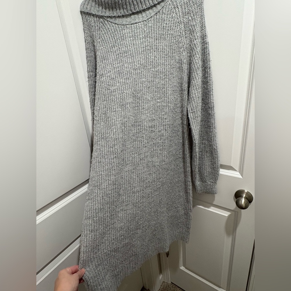 Cozy Gray Women's Sweater Dress by Love Ellie - Picture 3 of 8